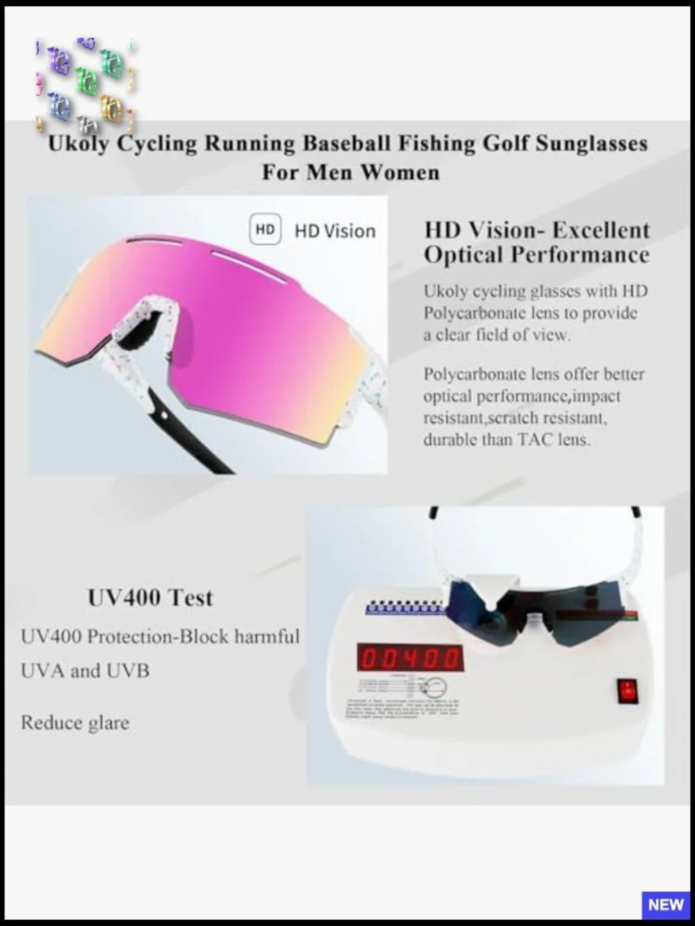 Polarized Sports Sunglasses with 3 Interchangeable Lenses Cycling Baseball